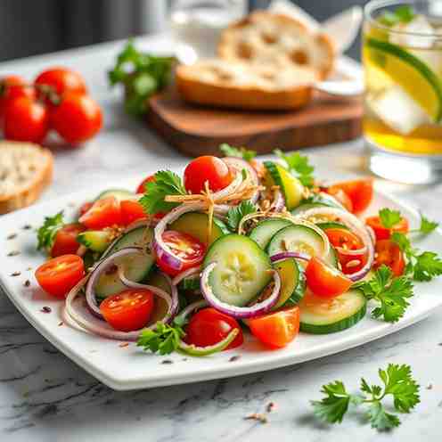 Crisp & Spicy Cucumber Salad Recipe